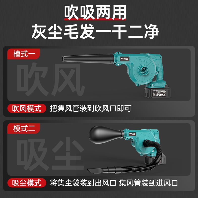 德国卡玛顿锂电鼓风机充电小型吹风机大功率工业用电脑清灰除尘器 - 图3