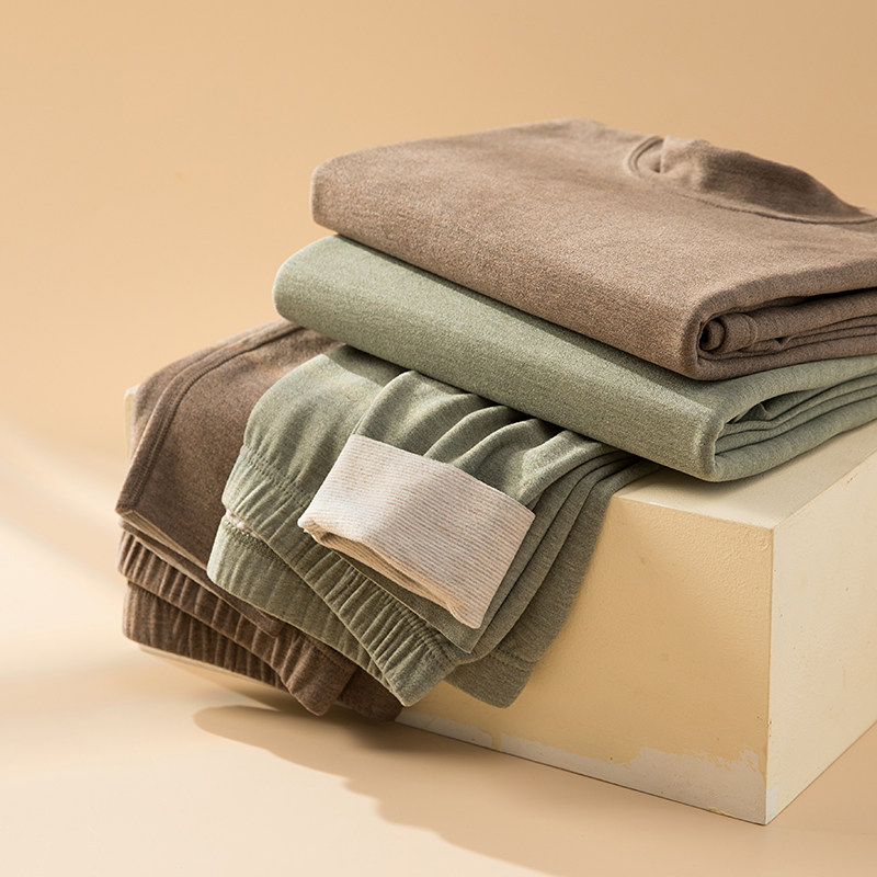 高领德绒保暖内衣男士无痕打底上衣加绒加厚羊毛蚕丝秋衣秋裤套装,淘宝优惠券,粉丝福利购,淘宝优惠卷