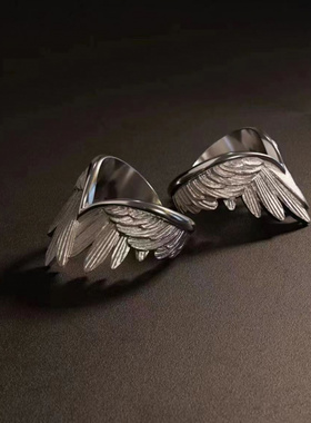 天使翅膀戒指男士潮款个性冷淡风