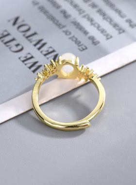 新款网红热卖白冰玉戒指宝石钻戒