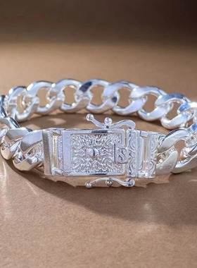 镀925银新款编织龙手链冷龙骨男潮款嘻哈高级感复古小众设计