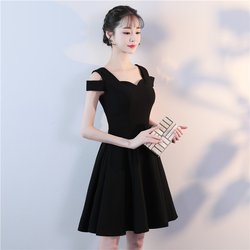 黑色2020新款春季显瘦聚会晚礼服 魅影纱丽礼服/晚装