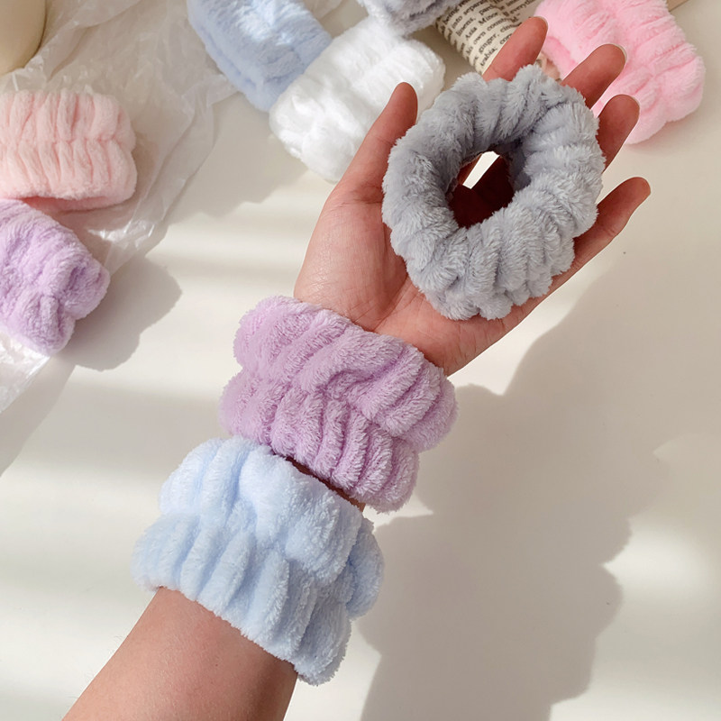 防湿袖洗脸手腕带吸水带运动擦汗手环吸汗袖套洗漱手腕吸水神器女