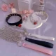 Pink bow bell necklace women pure lovely sexy necklace collar accessories chain choker necklace trendy