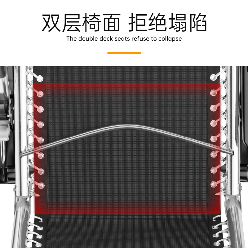 午休可折叠躺椅懒人阳台家用办公室午睡沙发床老人靠背坐躺两用椅 - 图2