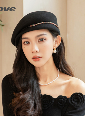 tlove澳洲进口100%羊毛帽贝雷帽