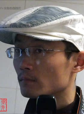 非主流休闲风男款拼色记者帽