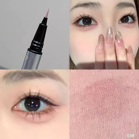 Tender pink Silkworm Pen Delineador de ojos Natural Negro Marrón Versátil Lápiz delineador de ojos líquido muy fino Impermeable y resistente al sudor