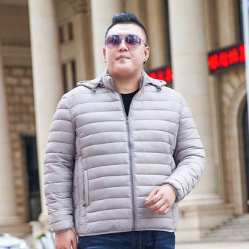 ດູໃບໄມ້ລົ່ນແລະລະດູຫນາວ plus size plus down coat cotton coat men's light cotton coat 400 pounds men's chest 116-180