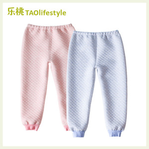 乐桃有机棉儿童三重保暖秋裤