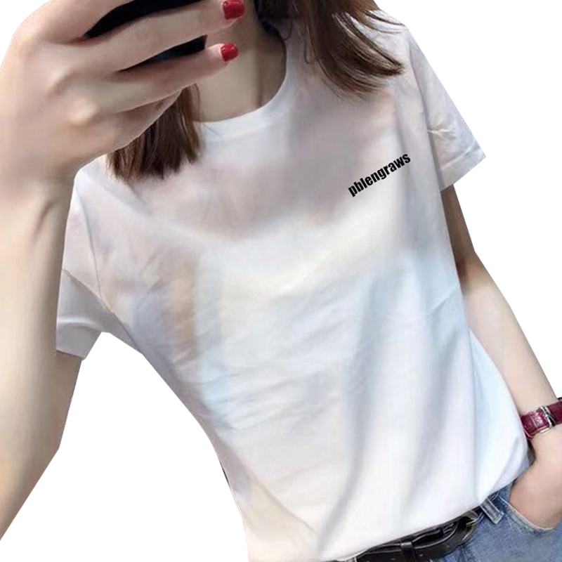 妮奈尔女装旗舰店欧洲站夏装新款欧货时尚短袖T恤女丝光棉宽松简单百搭上衣潮3