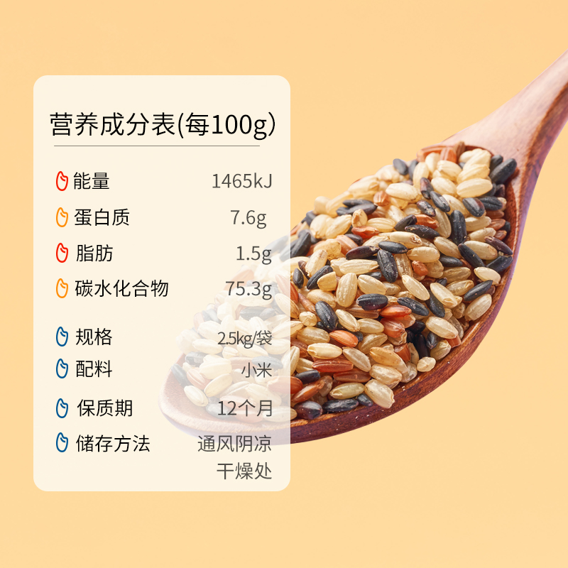 辉业三色糙米5斤五谷杂粮黑米红米新米饭粗粮健身 - 图2