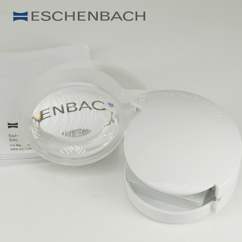德国 ESCHENBACH宜视宝 4/7/10倍圆形折叠带LED灯 高清手持放大镜带便携老年学生放大镜阅读放大镜1520910 - 图3