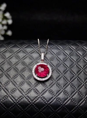 圆形裸石莫桑钻吊坠空托