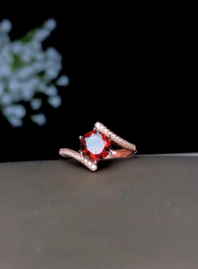 镶嵌莫桑钻碧玺水晶戒指空托