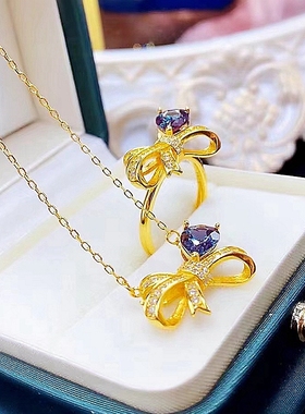 其他女纯银套装银空托水滴6*8