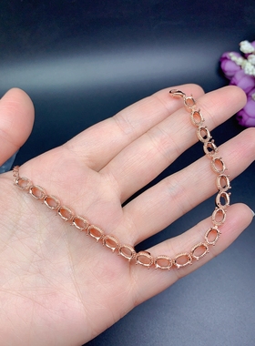 女纯银未镶嵌网红流行手链空托