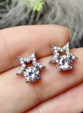 银空托星星尺寸莫桑钻翡翠玉髓