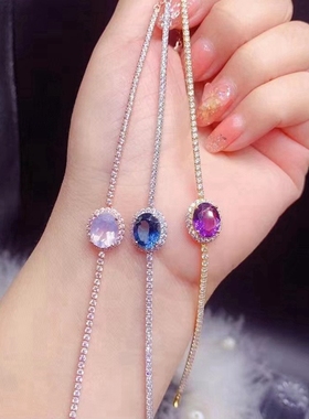 女S925银手链豪华满钻