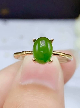 新款S925银双色戒指空托尺寸5*7 6*8 7*9mm戒托 银空托可来石镶嵌