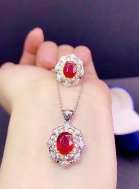 时尚风纯银戒指电镀吊坠