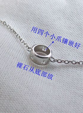 时尚莫桑钻手链成品镶嵌锆石水晶