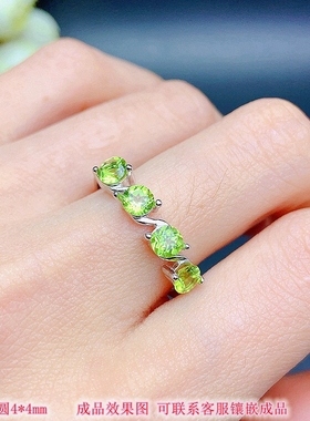 s925银女款群镶多粒来戒指空托