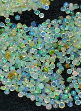 天然欧泊裸石耳钉证书戒指吊坠