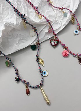 复古吊坠重工多元素可调节少女