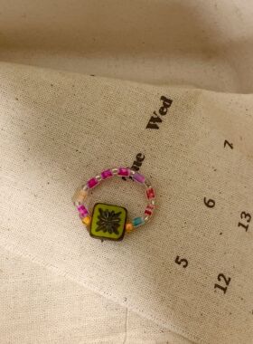 捷克串珠戒指复古2595