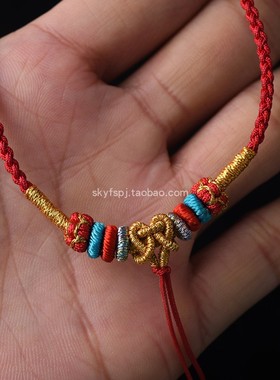 手工编织民族风项链绳可调节吊坠