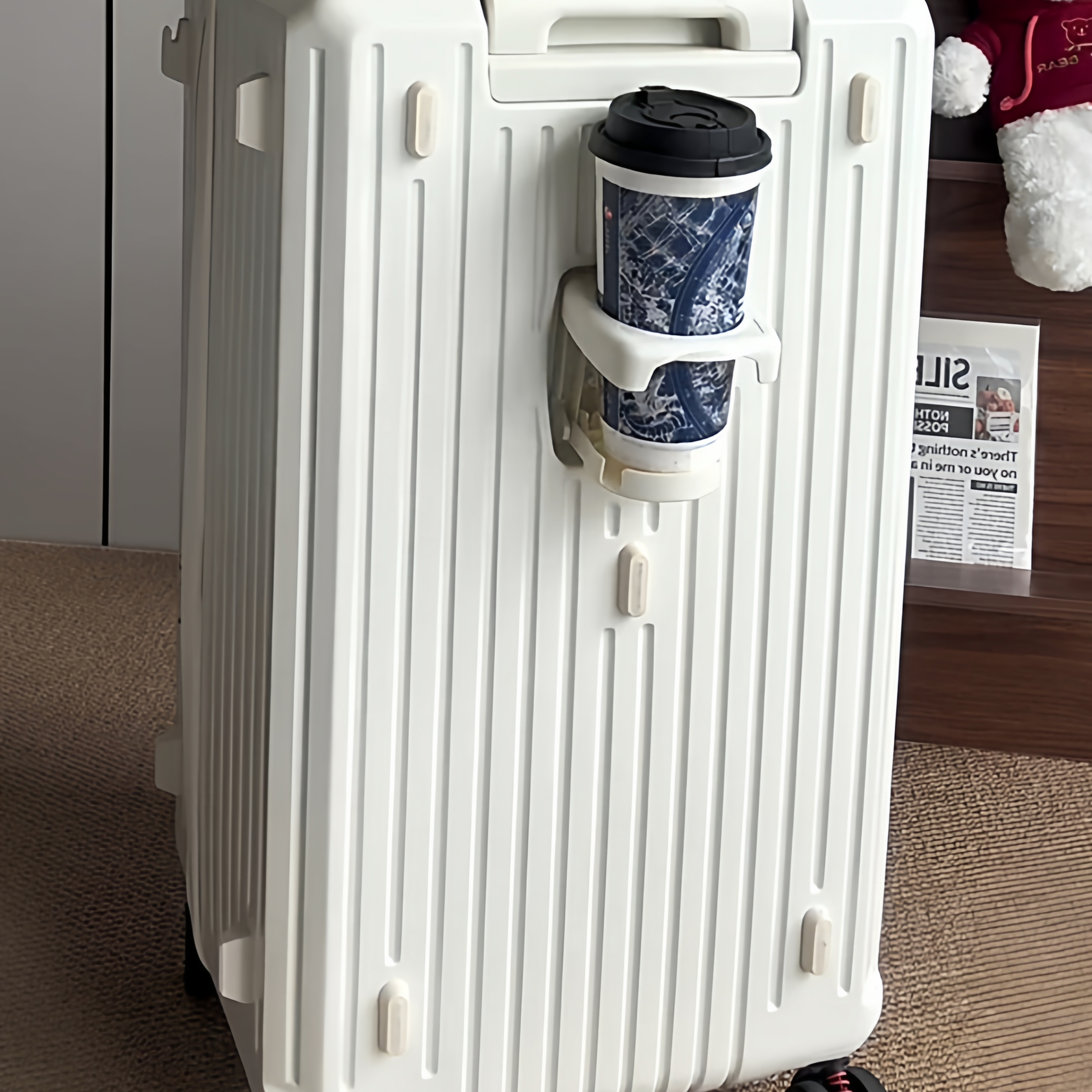 20寸行李箱侧开抗摔拉杆箱登机箱大容量密码旅行箱包多用途密码箱 - 图0