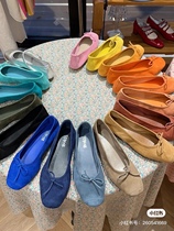 Fan-style little lambskin R@qins genuine leather single shoe