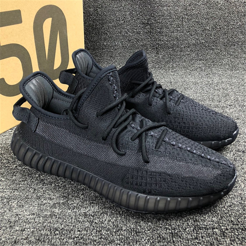 叮咚体育 Adidas Yeezy Boost 350 V2 黑色 椰子休闲跑步鞋HQ4540 - 图0