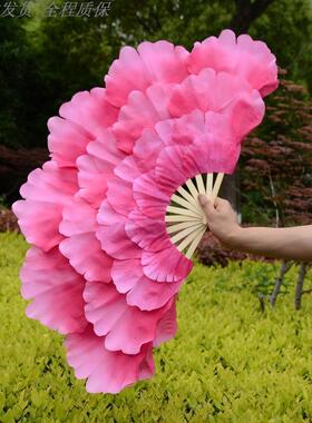 牡丹花扇舞蹈扇子子双面左右手胶