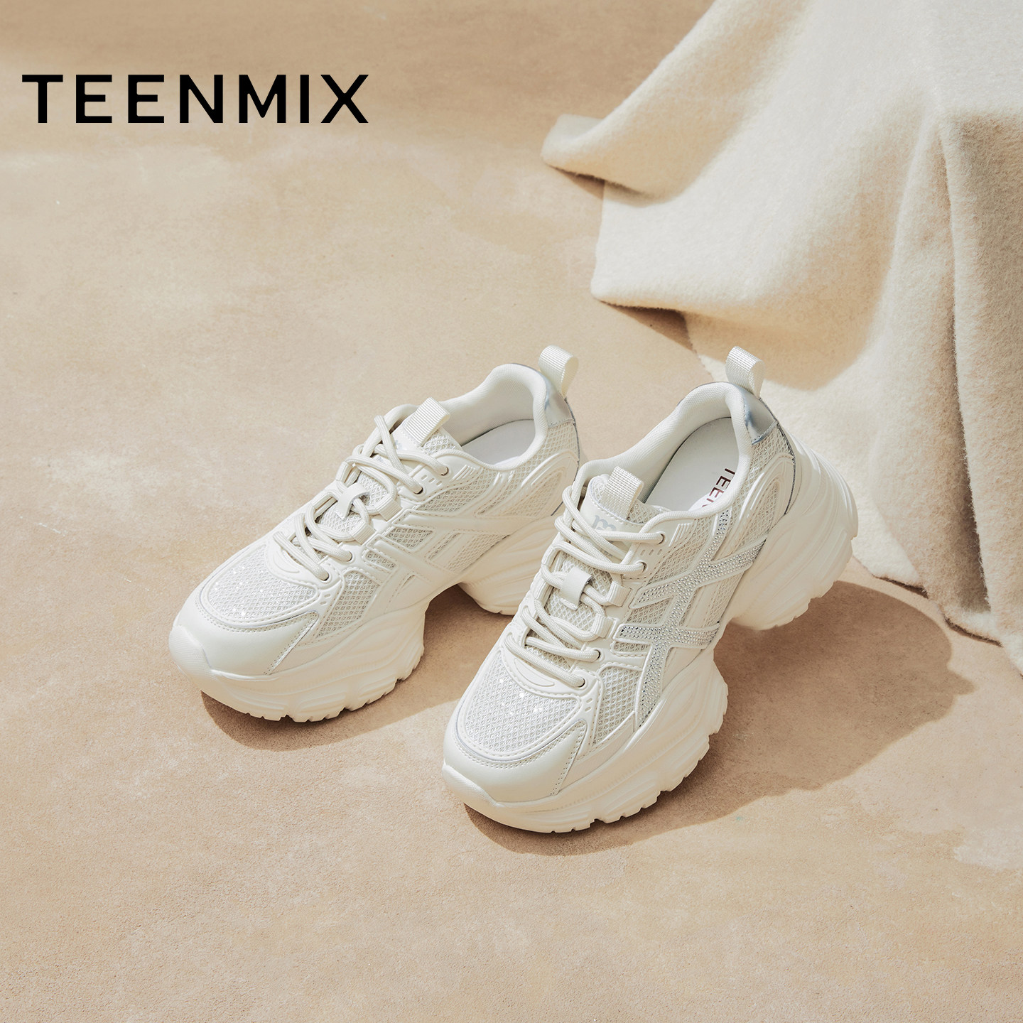 天美意复古厚底增高老爹鞋运动鞋女小白休闲鞋2025秋新款BL113CM5,淘宝优惠券,粉丝福利购,淘宝优惠卷