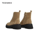 Martens, туфли для отдыха, утепленные кожаные короткие сапоги