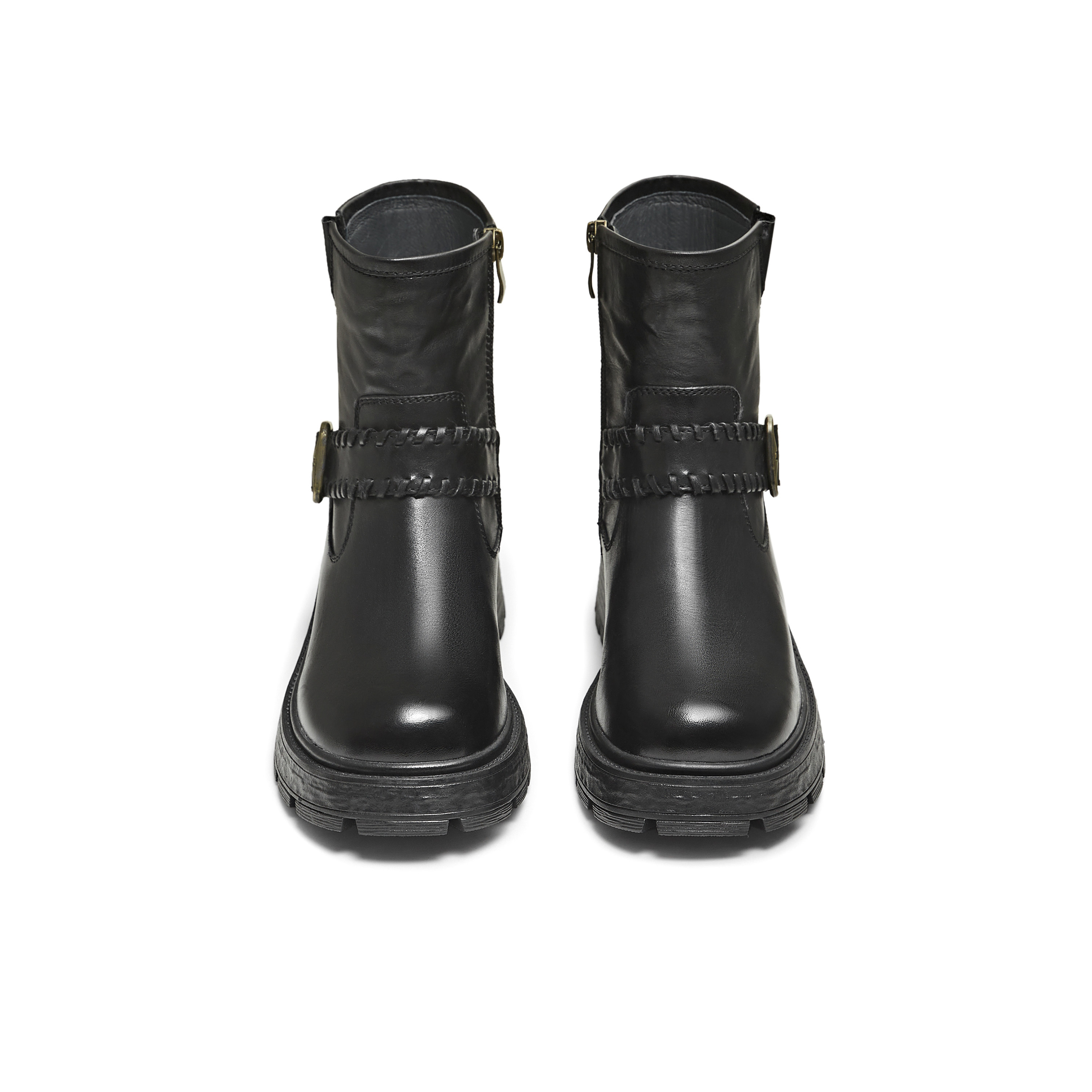 天美意复古厚底增高西部靴时装靴女鞋子休闲短靴皮靴2025冬季新款,淘宝优惠券,粉丝福利购,淘宝优惠卷