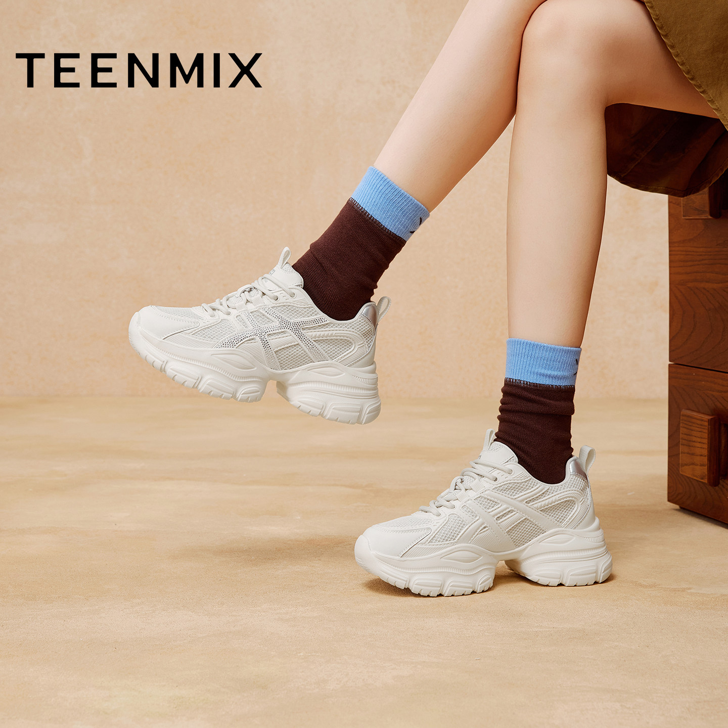 天美意复古厚底增高老爹鞋运动鞋女小白休闲鞋2025秋新款BL113CM5,淘宝优惠券,粉丝福利购,淘宝优惠卷