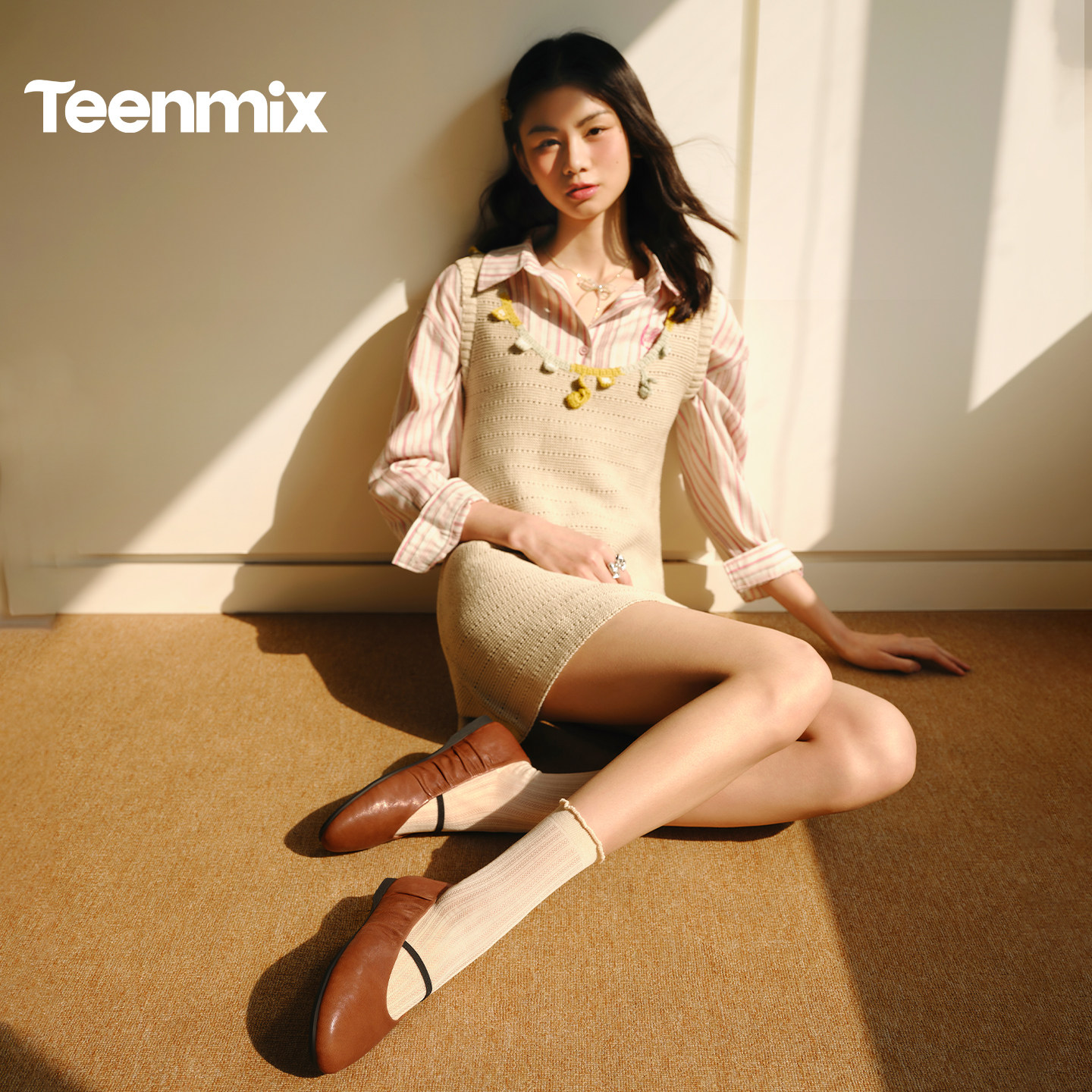 【新年礼物】天美意玛丽珍红色小皮鞋平底鞋女2026春软底浅口单鞋,淘宝优惠券,粉丝福利购,淘宝优惠卷