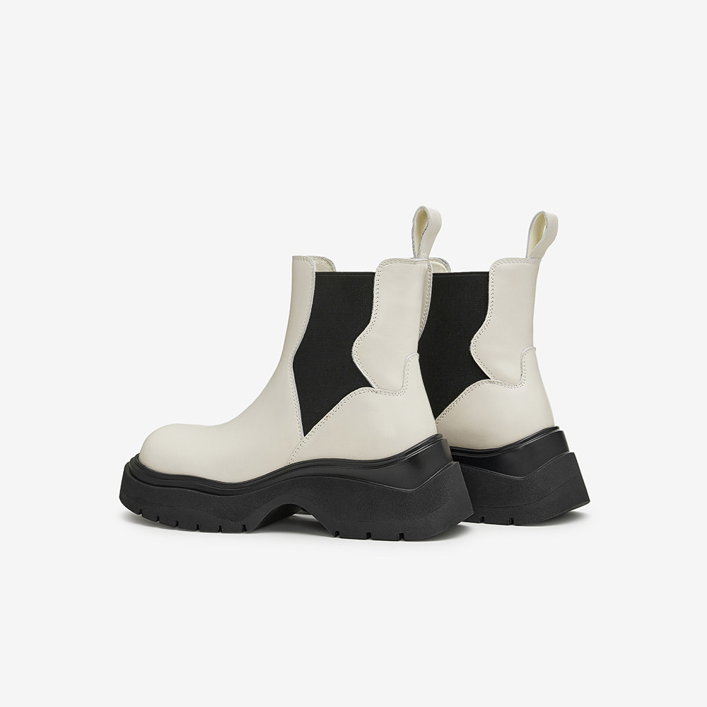 Tata他她休闲厚底切尔西靴女靴子加绒显瘦烟筒靴2024冬季CEA01DD4,淘宝优惠券,粉丝福利购,淘宝优惠卷