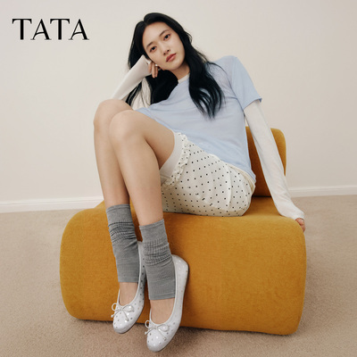 TATA他她平底单鞋女芭蕾舞鞋波点玛丽珍鞋休闲鞋2026新款Y6B01CQ6