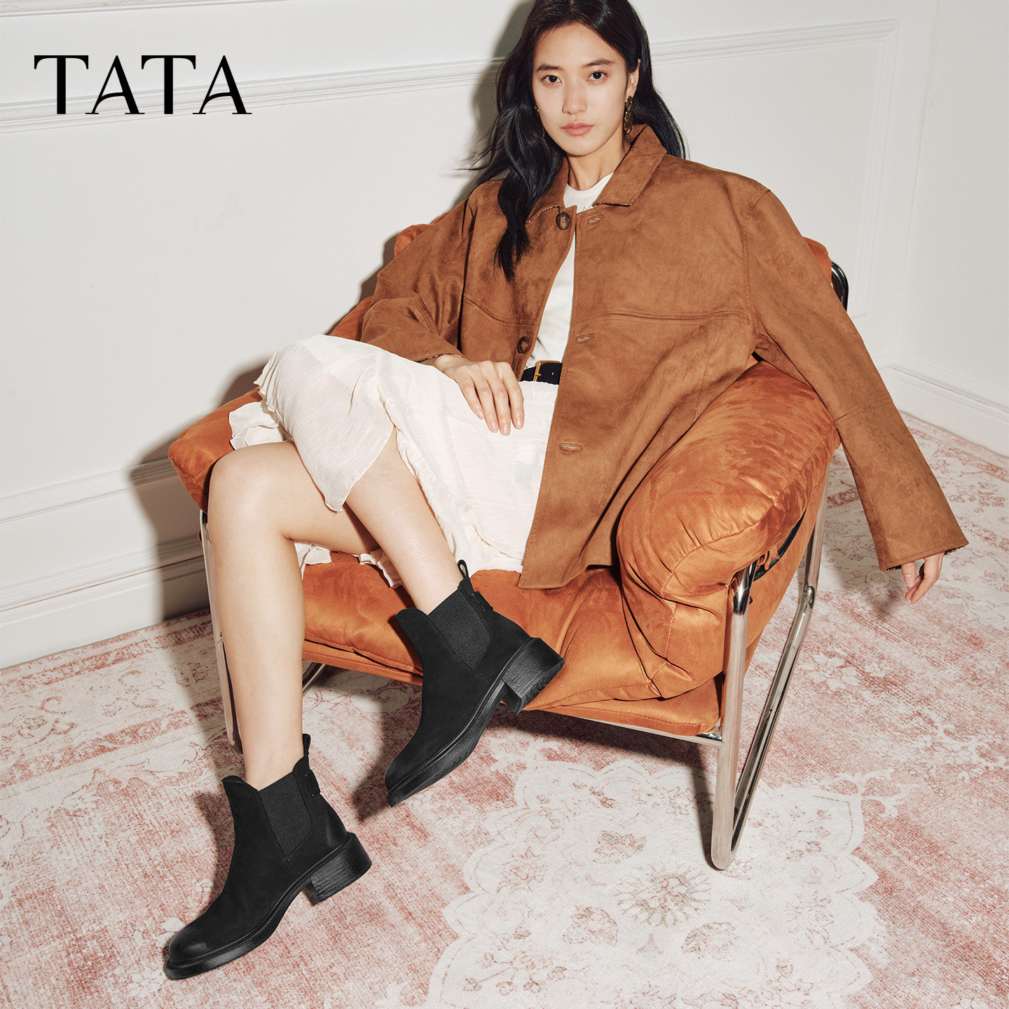 TATA他她靴子2025冬季新款切尔西靴显瘦时装靴女鞋短靴WZQ04DD5,淘宝优惠券,粉丝福利购,淘宝优惠卷