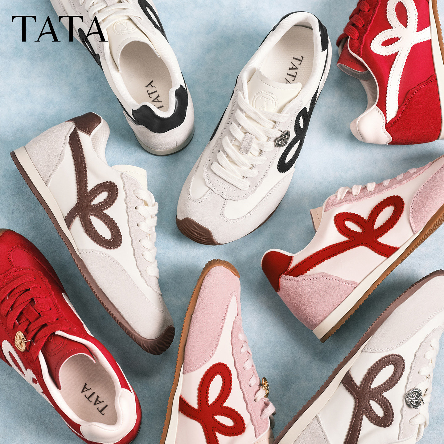 TATA他她半糖信号女鞋红色休闲阿甘鞋休闲新年运动鞋新款GXW04AM6,淘宝优惠券,粉丝福利购,淘宝优惠卷