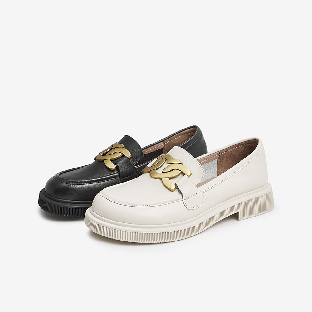 tata通勤乐福鞋女英伦jk新款小皮鞋 他她Tata乐福鞋（豆豆鞋）