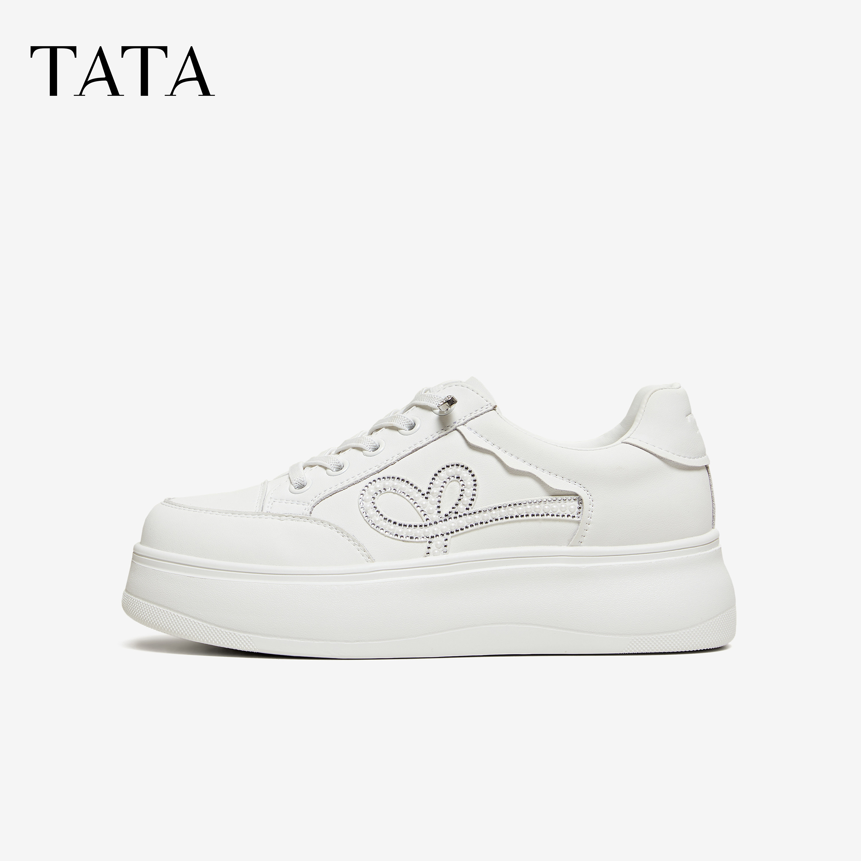 TATA他她女鞋2026春季新款小皮鞋时尚休闲鞋厚底百搭板鞋WJN30AM6,淘宝优惠券,粉丝福利购,淘宝优惠卷