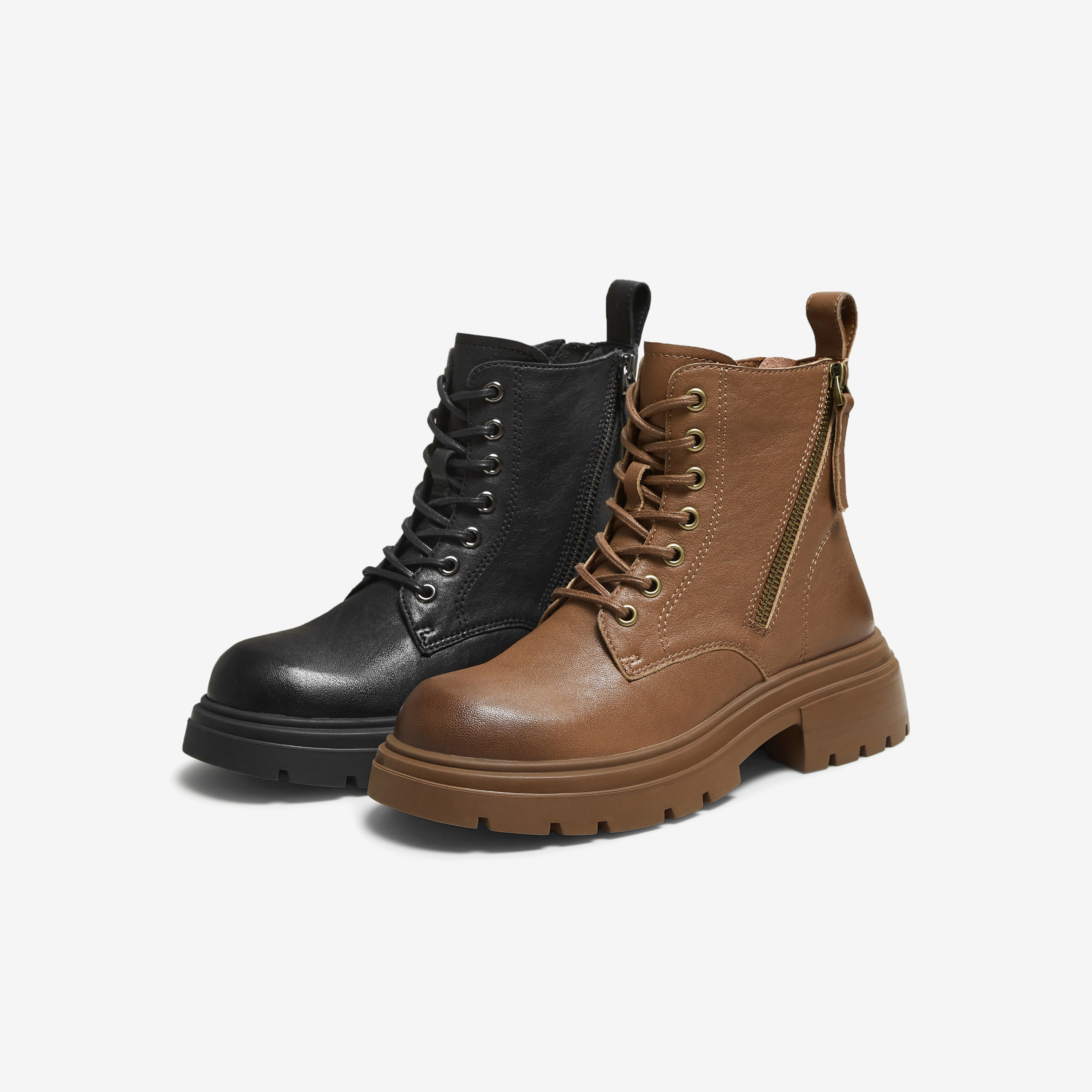 TATA他她靴子2025羊皮马丁靴黑色时装靴厚底增高短靴子CE201DD5,淘宝优惠券,粉丝福利购,淘宝优惠卷