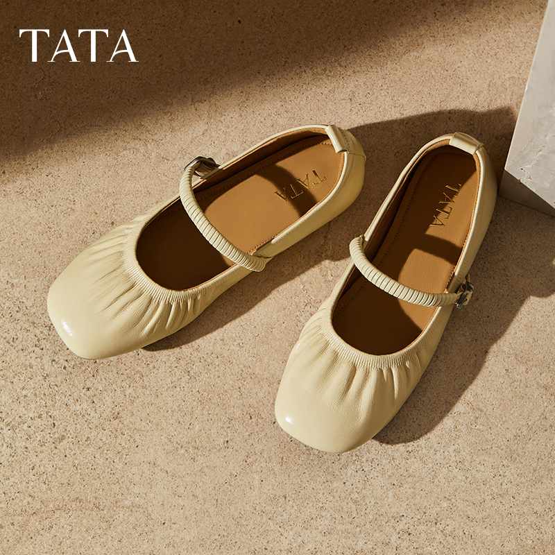 TTATA他她女鞋2025年冬女时尚气质浅口玛丽珍鞋新款鞋子UUE01CQ5 - 图1