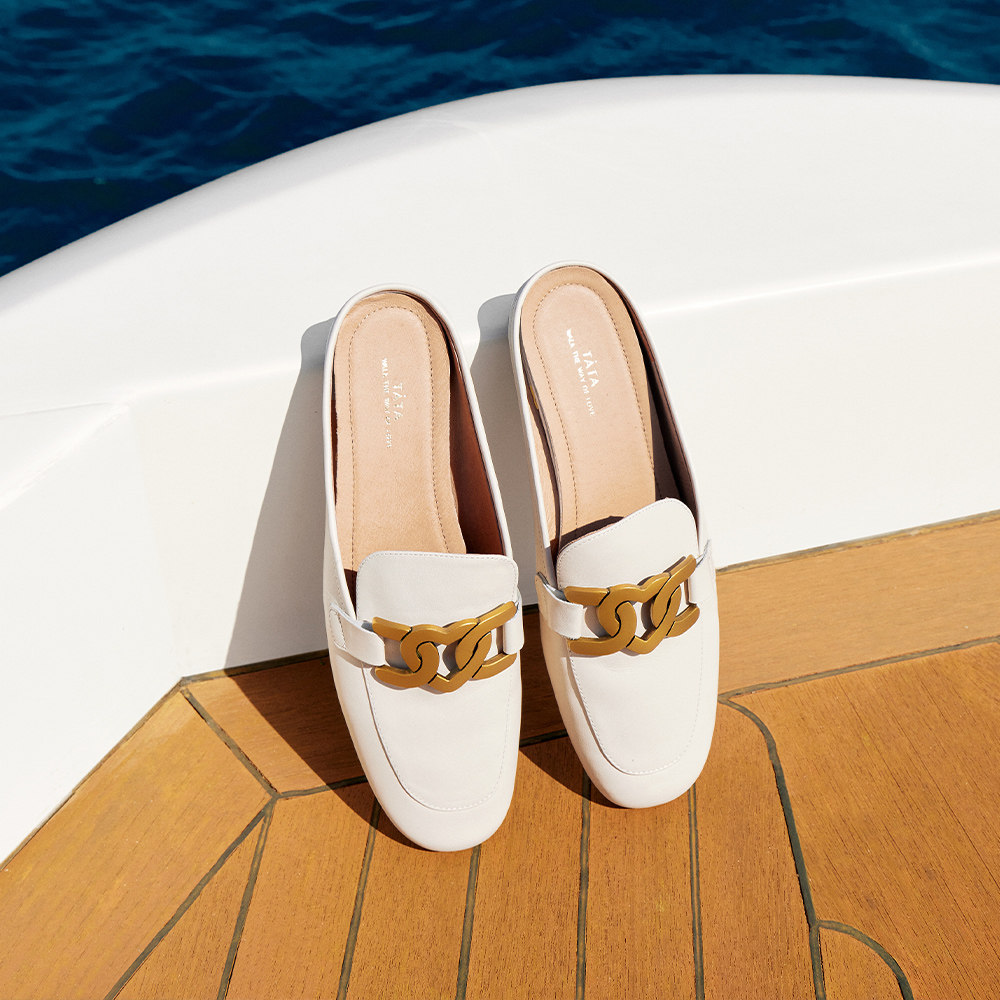 tata复古包头半拖鞋夏款穆勒凉鞋 他她Tata穆勒鞋