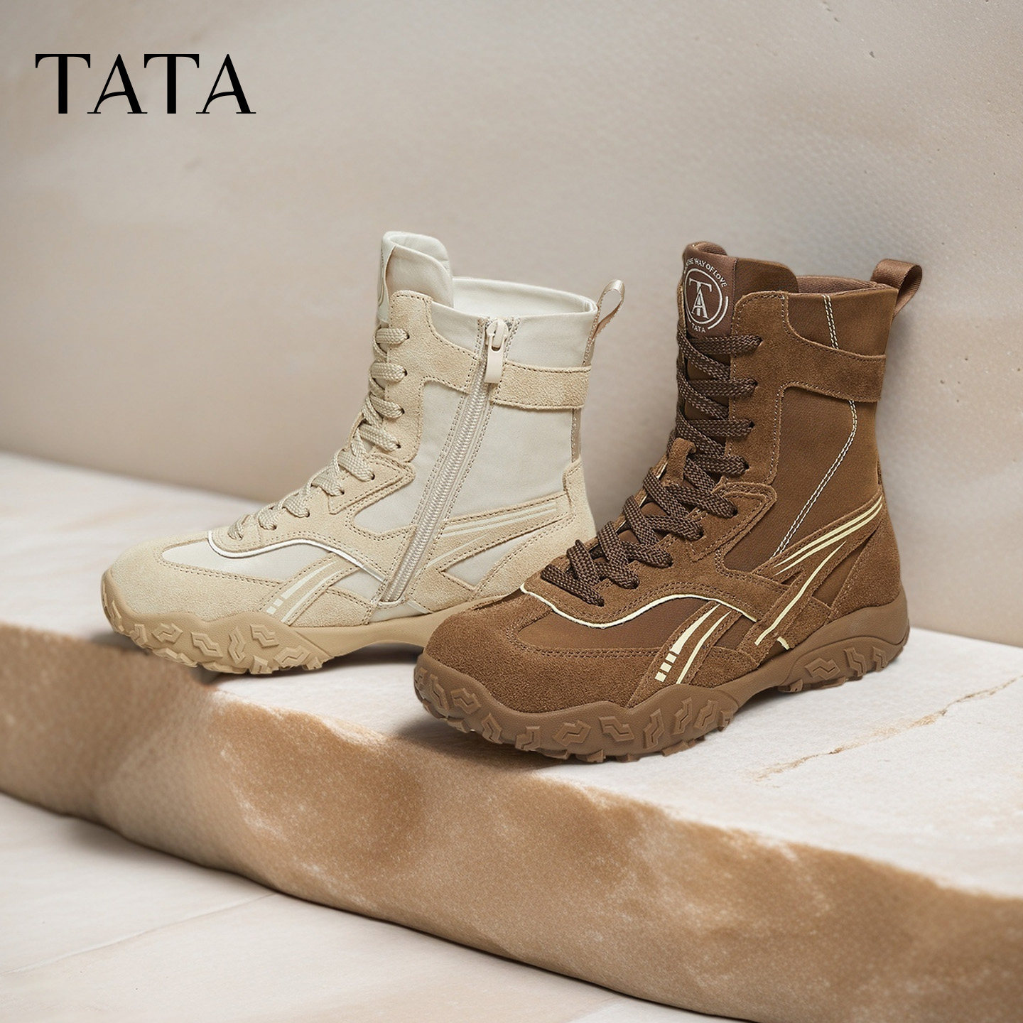 TATA他她靴子2025冬季新款西部靴运动阿甘鞋时装靴女鞋GPD03DD5,淘宝优惠券,粉丝福利购,淘宝优惠卷